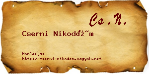 Cserni Nikodém névjegykártya